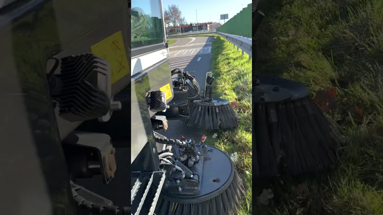 keep the roads clean  With sweeper