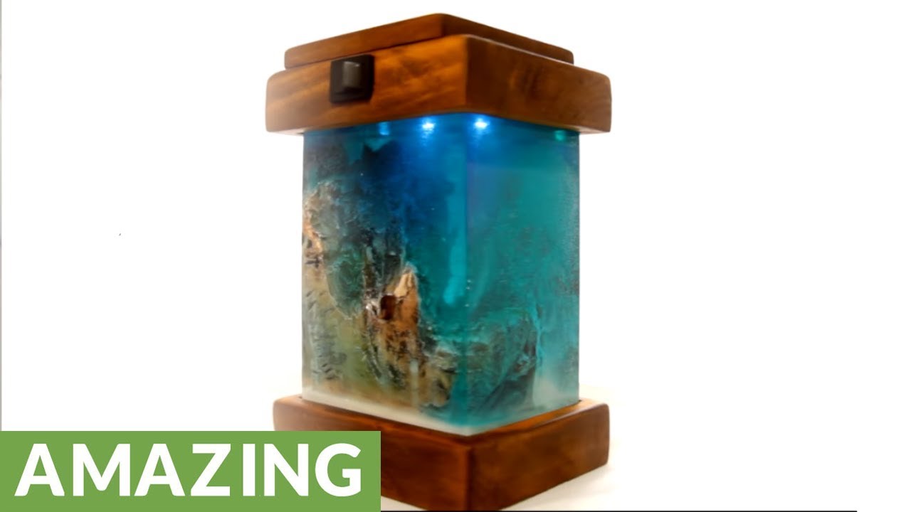 DIY Nachtlampe: Miniaturlandschaft in Winterkulisse