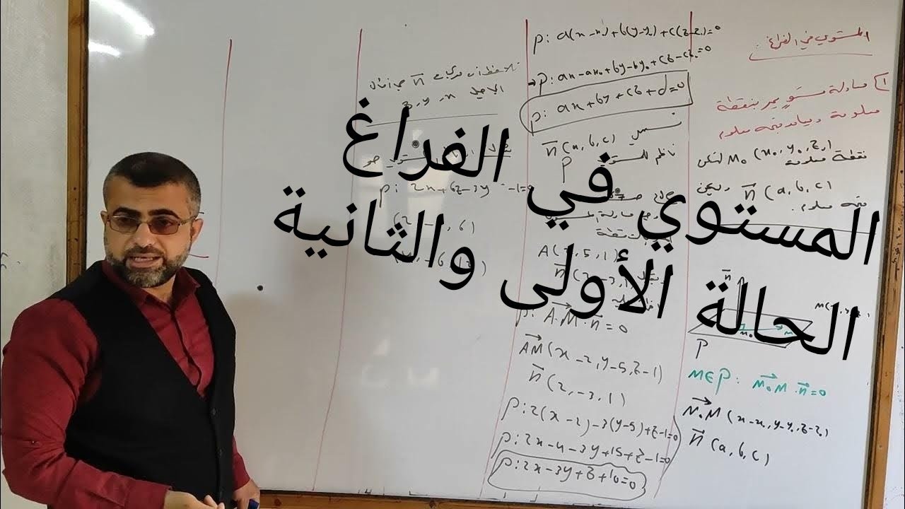 المستوي في الفراغ حالة أولى وحالة ثانية