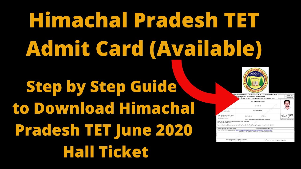 HP TET 2020 Himachal Pradesh TET Admit Card (Available)-How to Download June 2020 HP TET Hall Ticket