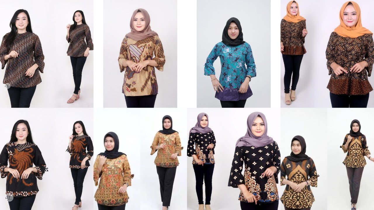 20+ MODEL ATASAN BATIK WANITA TERBARU | MODERN COCOK UNTUK KERJA KANTORAN