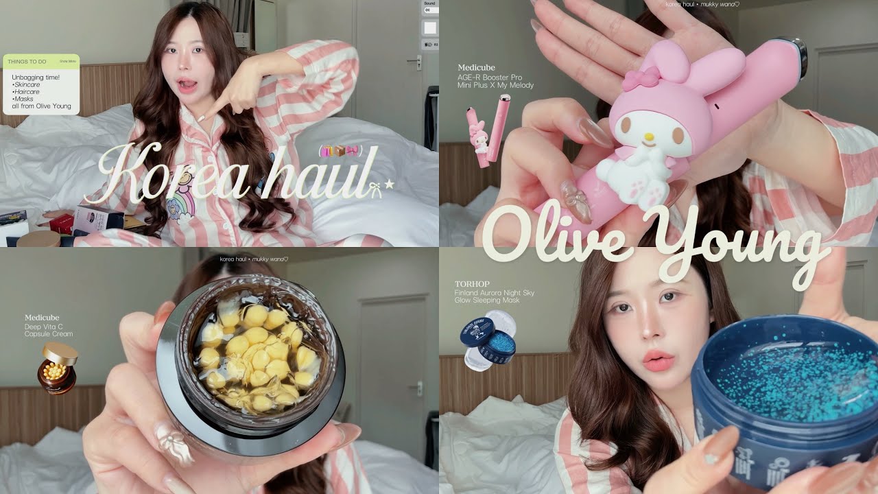 ⋆✴︎˚ เปิดถุง olive young ซื้อซ้ำ & ของใหม่ | skincare only | mukkywana　༘⋆✿⋆