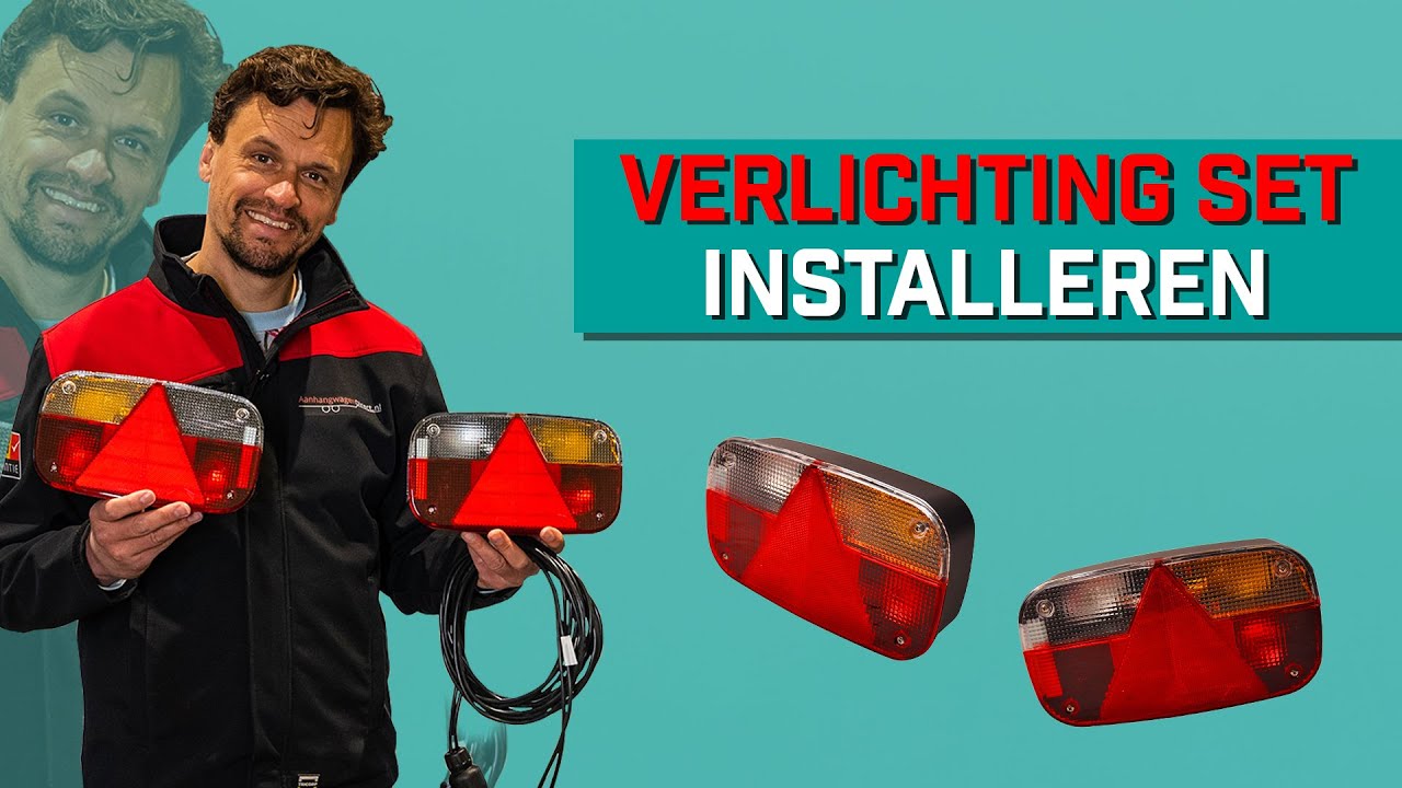 Hoe installeer je een complete verlichting set voor de aanhanger?