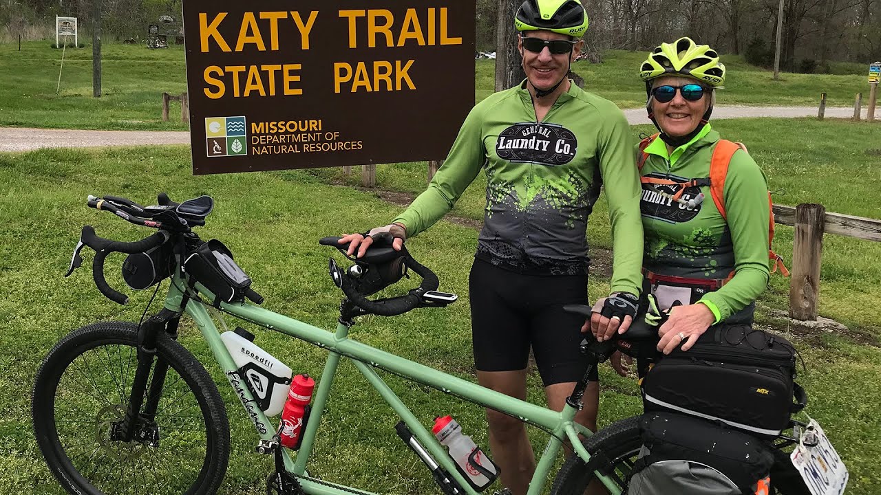 Tandem Bicycling the Katy Trail in Missouri - April / May 2022