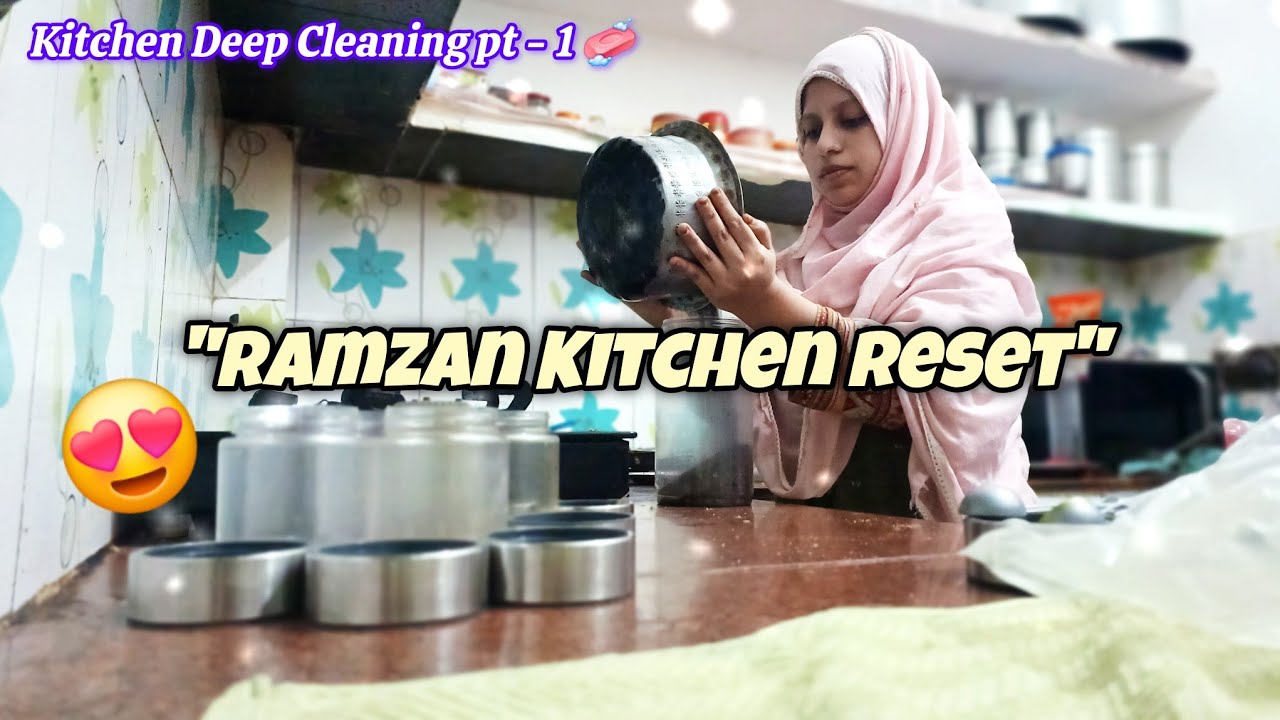 Ramzan Prep Series Day 1💁‍♀️ | Kitchen Jars Cleaning + Reset ☺️