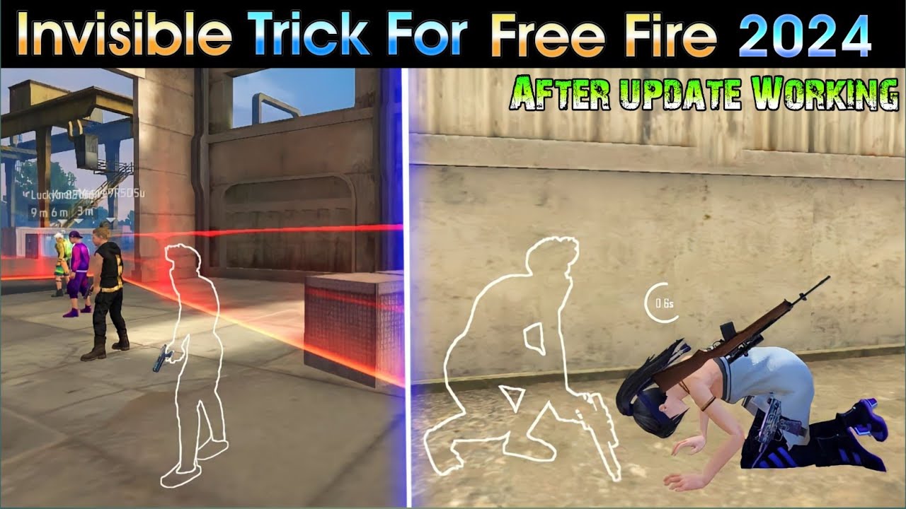 INVISIBLE TRICK IN FREE FIRE NEW UPDATE OB42 || FREE FIRE INVISIBLE BUG | ROYAL GAMERZ