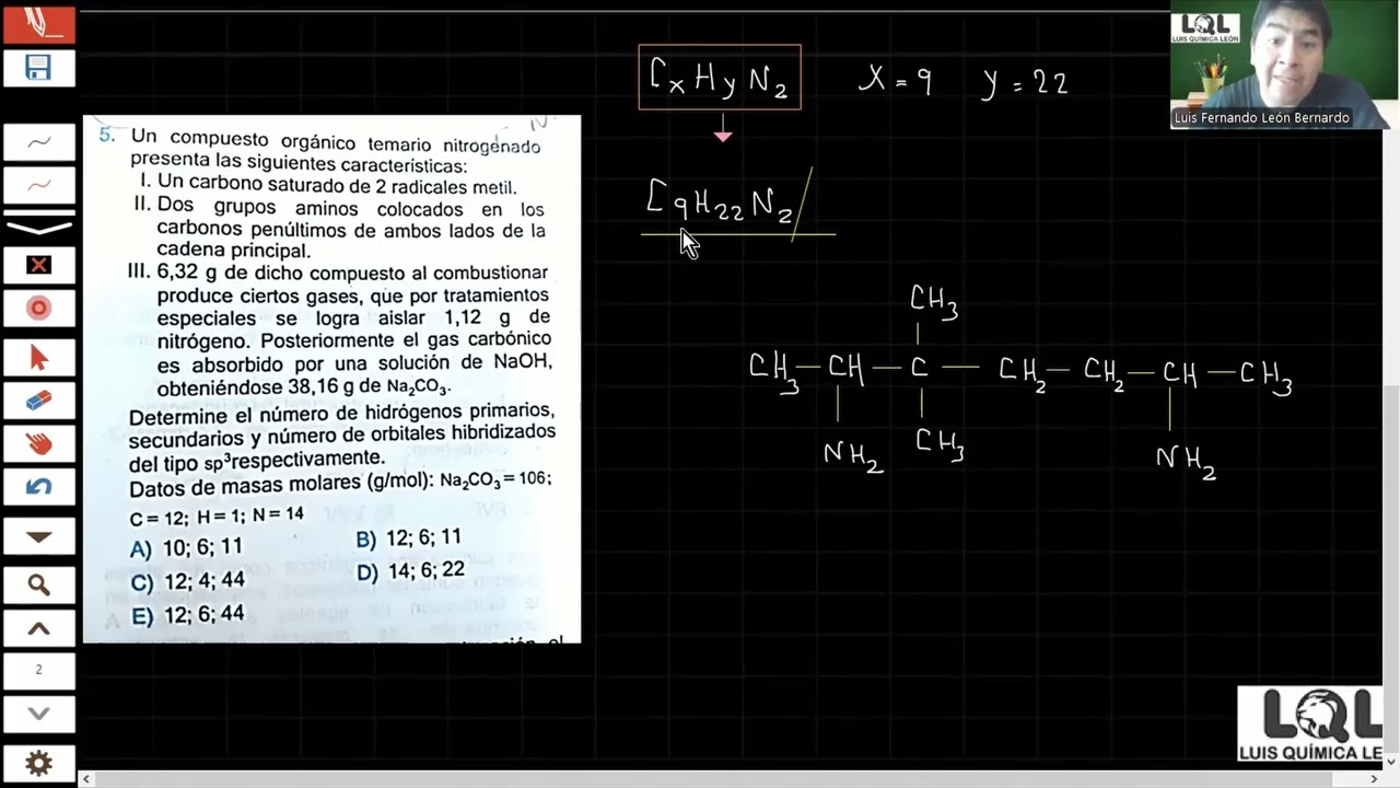 PROBLEMA DE QUÍMICA - NIVEL ALTO