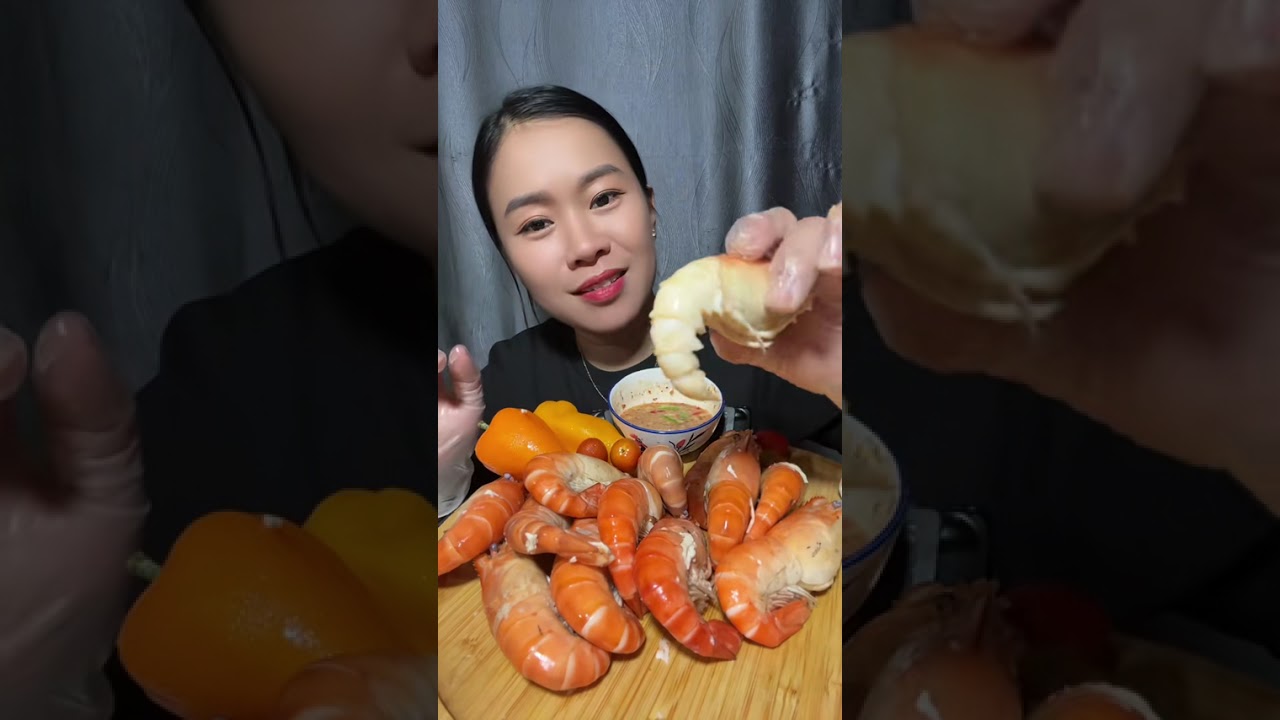 này phải tôm sông không cả nhà ❤️##mukbang##ancungtiktok##tomluoc