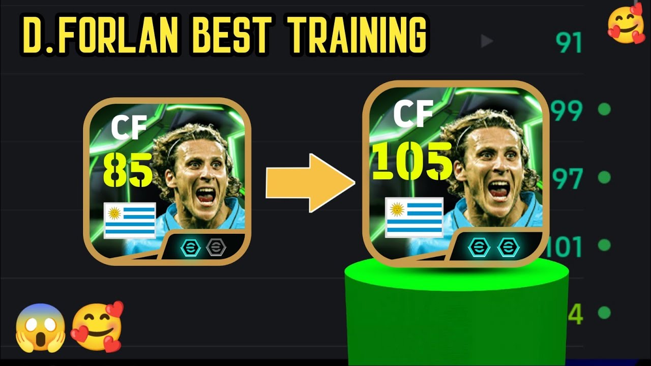 105 Rated Diego Forlan Best Training Guide - How to train D. Forlan In eFootball 2025