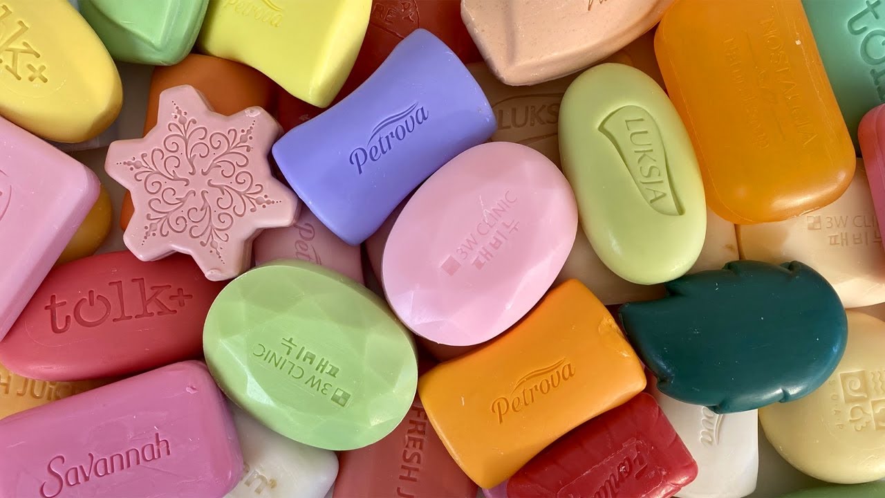 ASMR Распаковка цветного мыла. Без слов. Soap opening HAUL. ASMR Unpacking soap. No Talking.