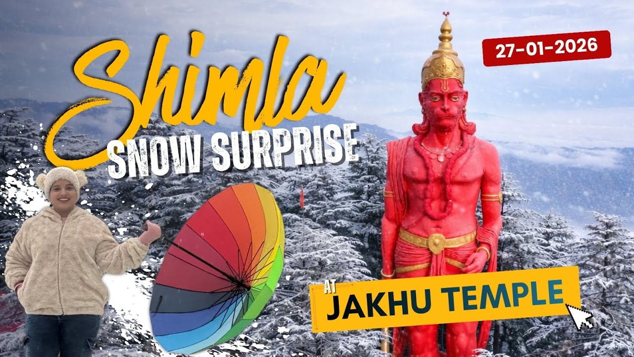 Heavy Snowfall at Jakhu Temple ❄️ | Snow Day in Shimla | Chandigarh Safari #snowfall #2026 #shimla