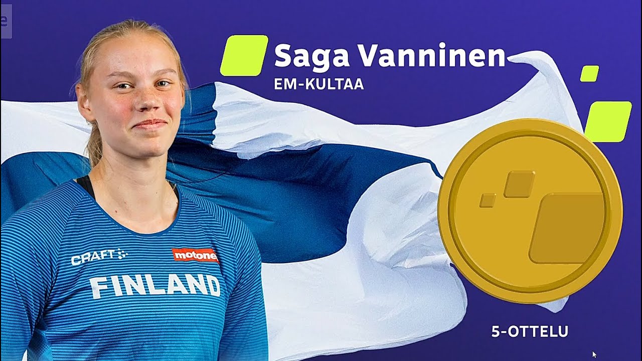 Yleisurheilun halli-EM 2025 5-ottelu Saga Vanninen.