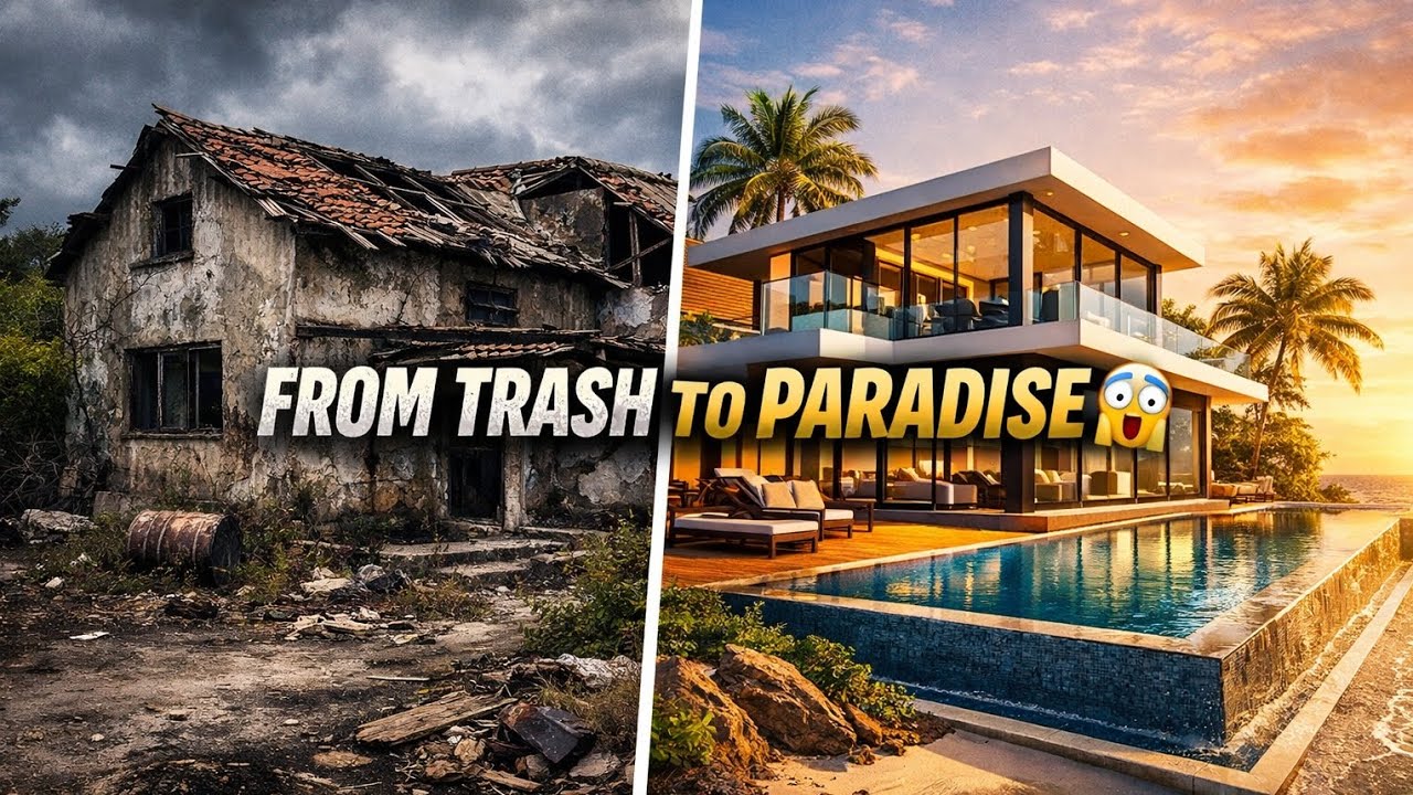 👉 This Abandoned Island House Became a Luxury Dream 😱🏝️|| Home restoration video 