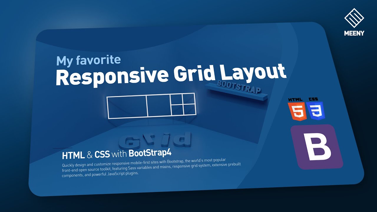 Responsive grid - My favorite responsive grid layout with Bootstrap4