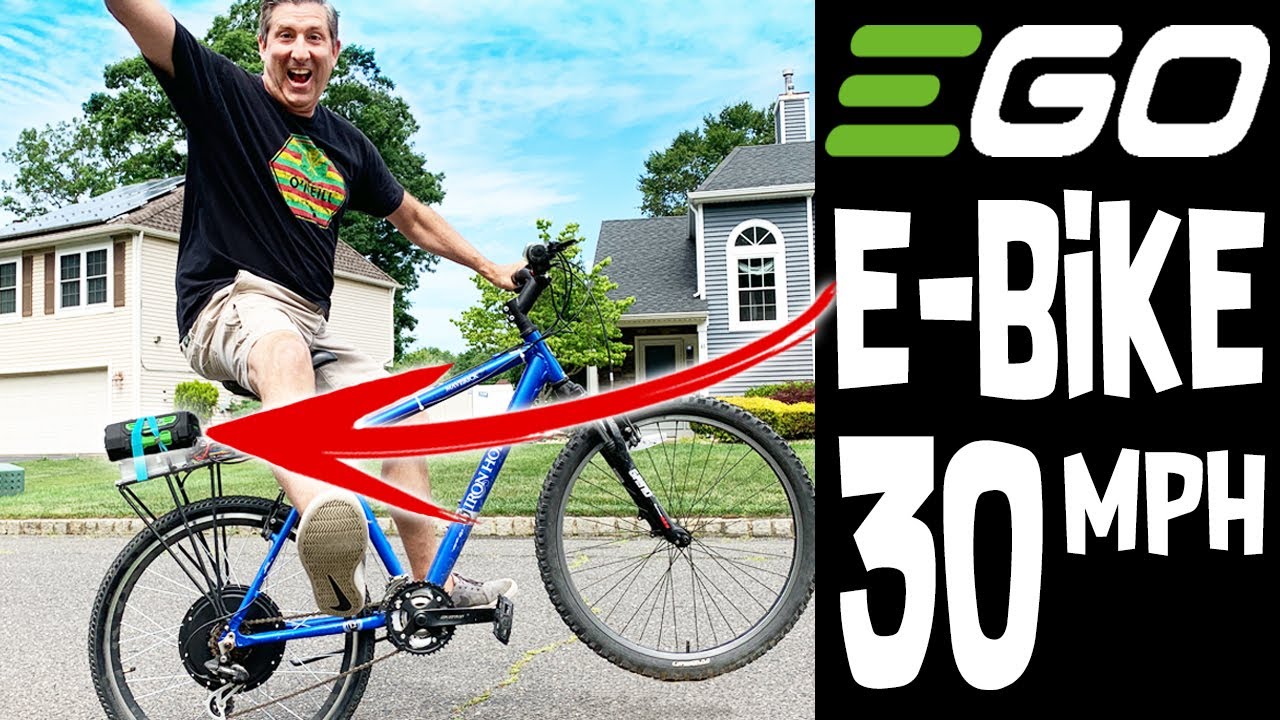 Electric Bike Conversion Kit - DIY | EGO Lawn Mower Battery! ⚡️⚡️⚡️