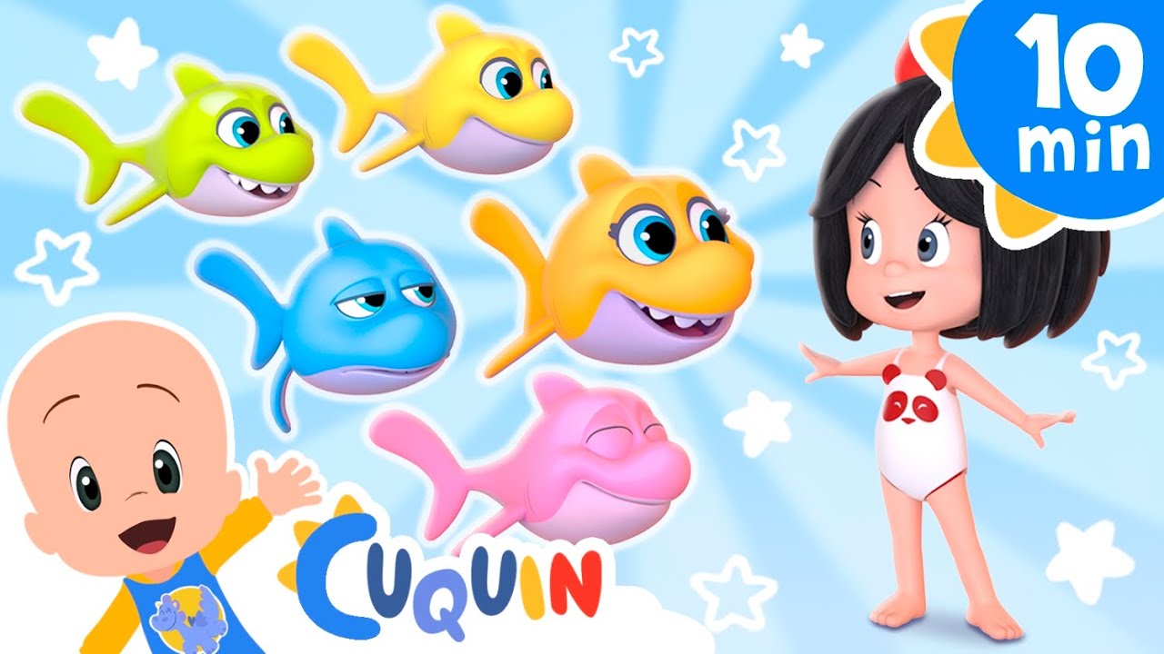 Five Baby Sharks | Cleo & Cuquin | Kids