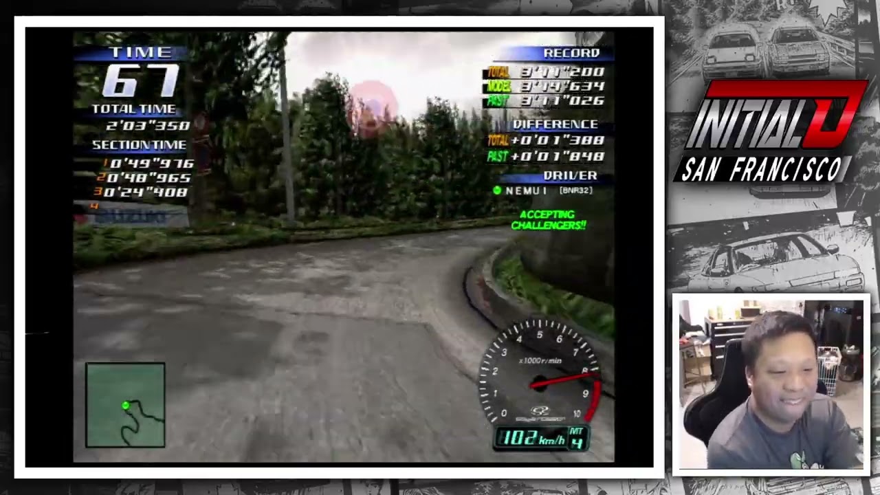 Initial D Arcade Stage Ver.3 — Time Attack NEMUI R32 Shomaru IB Dry 3'11