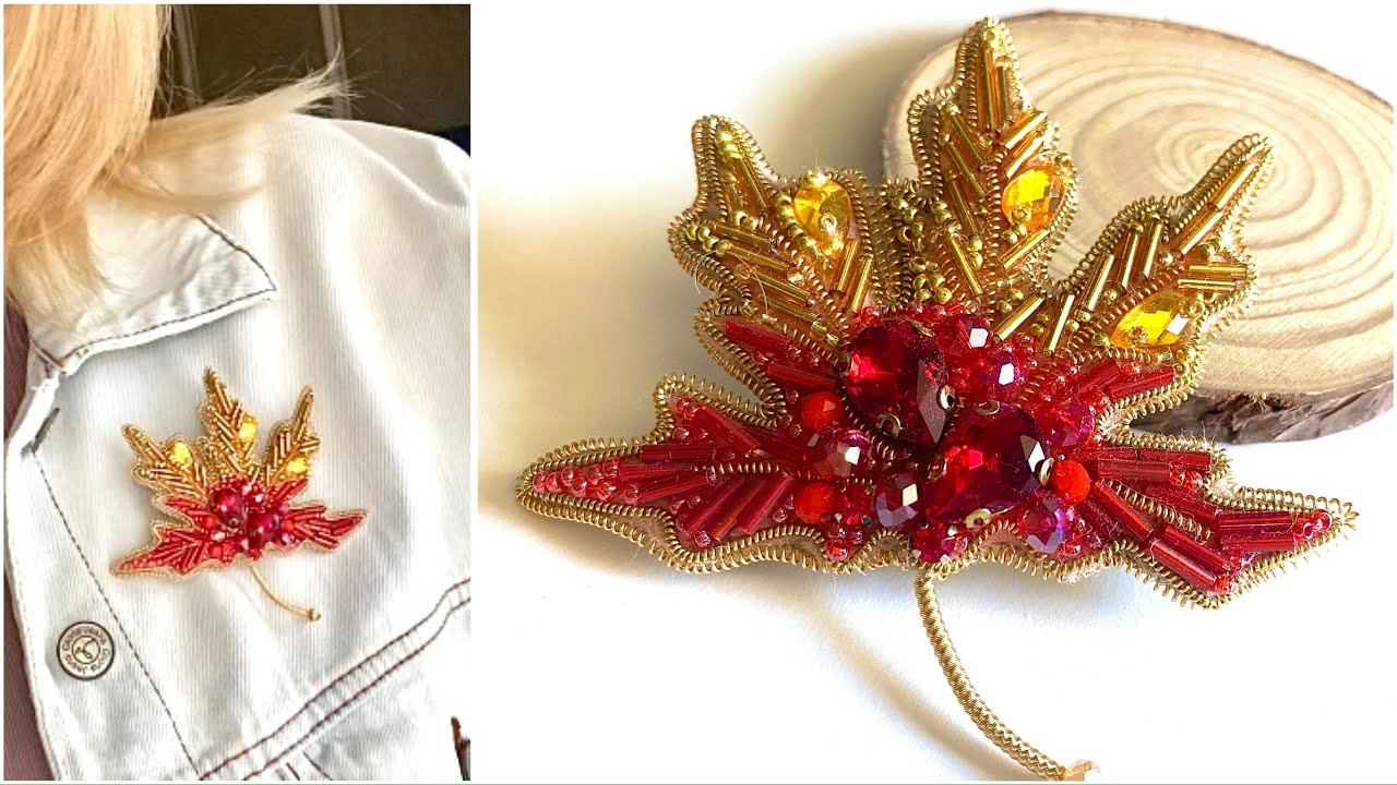 DIY Autumn Beaded Brooch | Handmade Jewelry Tutorial