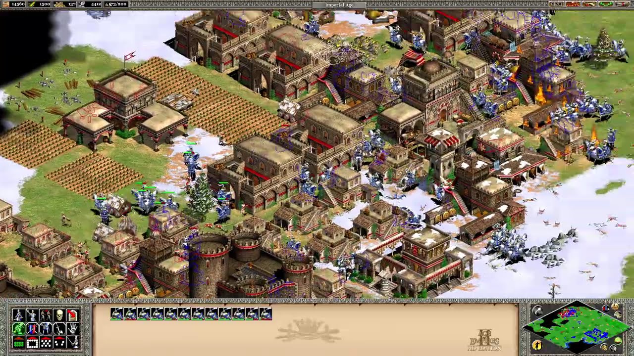 Who needs siege when you have paladins? Age of Empires 2 HD single player. Just goofing around 🙂