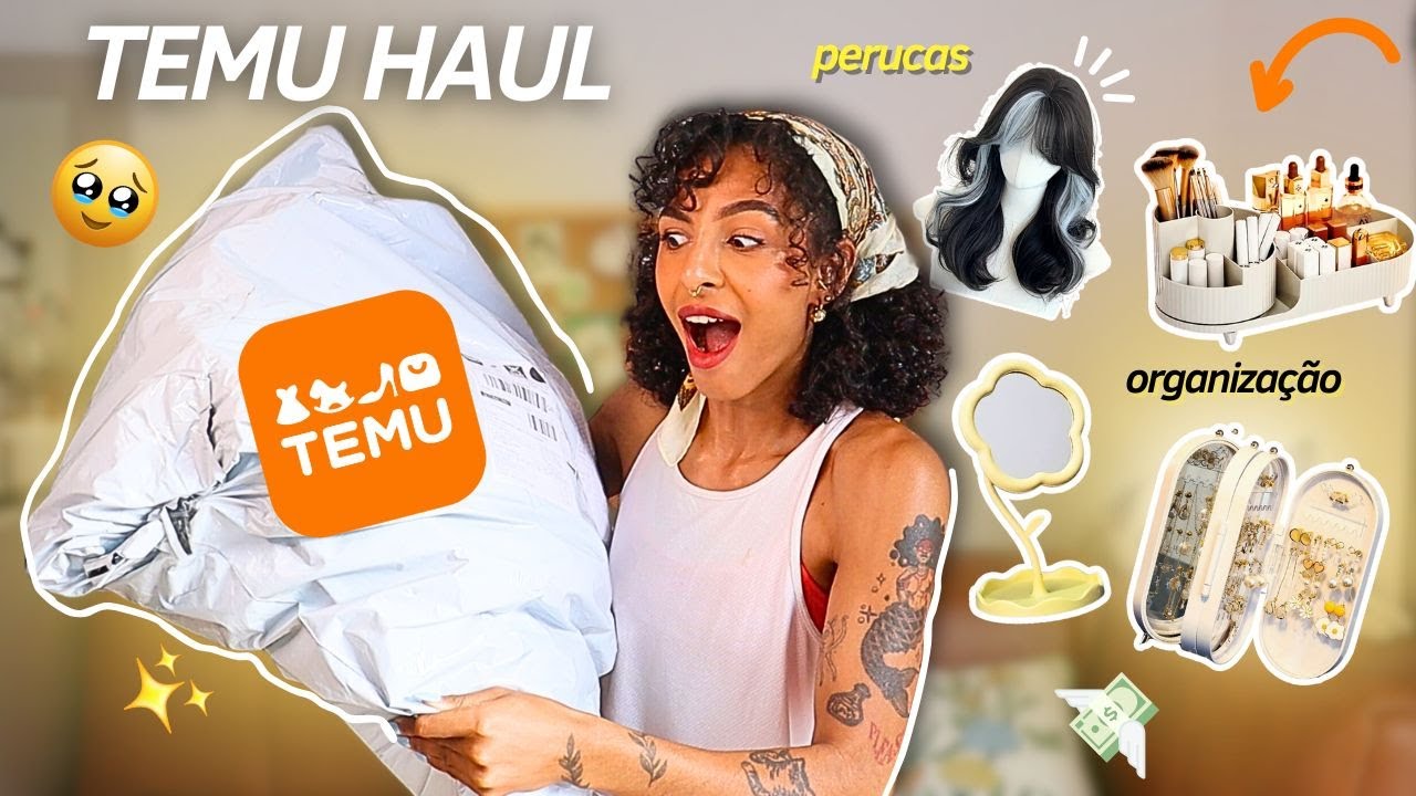 Comprinhas da TEMU - abri tudo com VOCÊS ✅🧡