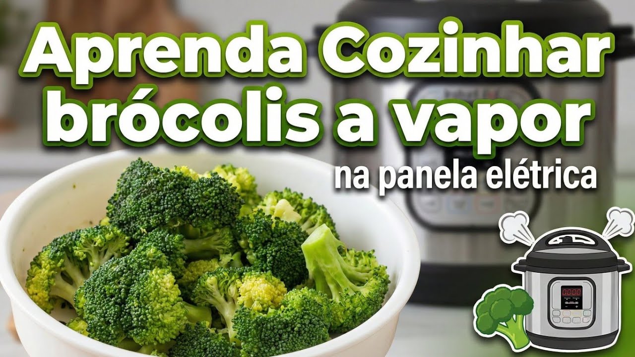 Cozinhando brócolis 🥦 a vapor, muito prático e economiza tempo e energia.