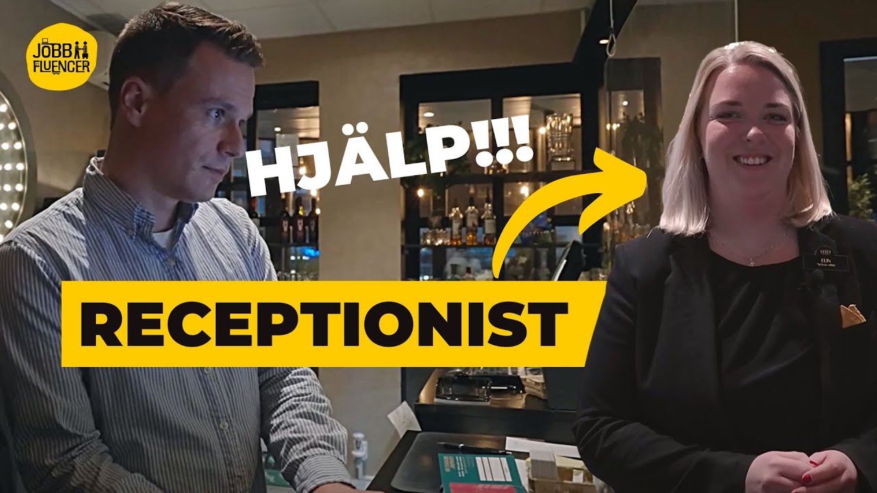 Jobbar som receptionist på hotell för en dag