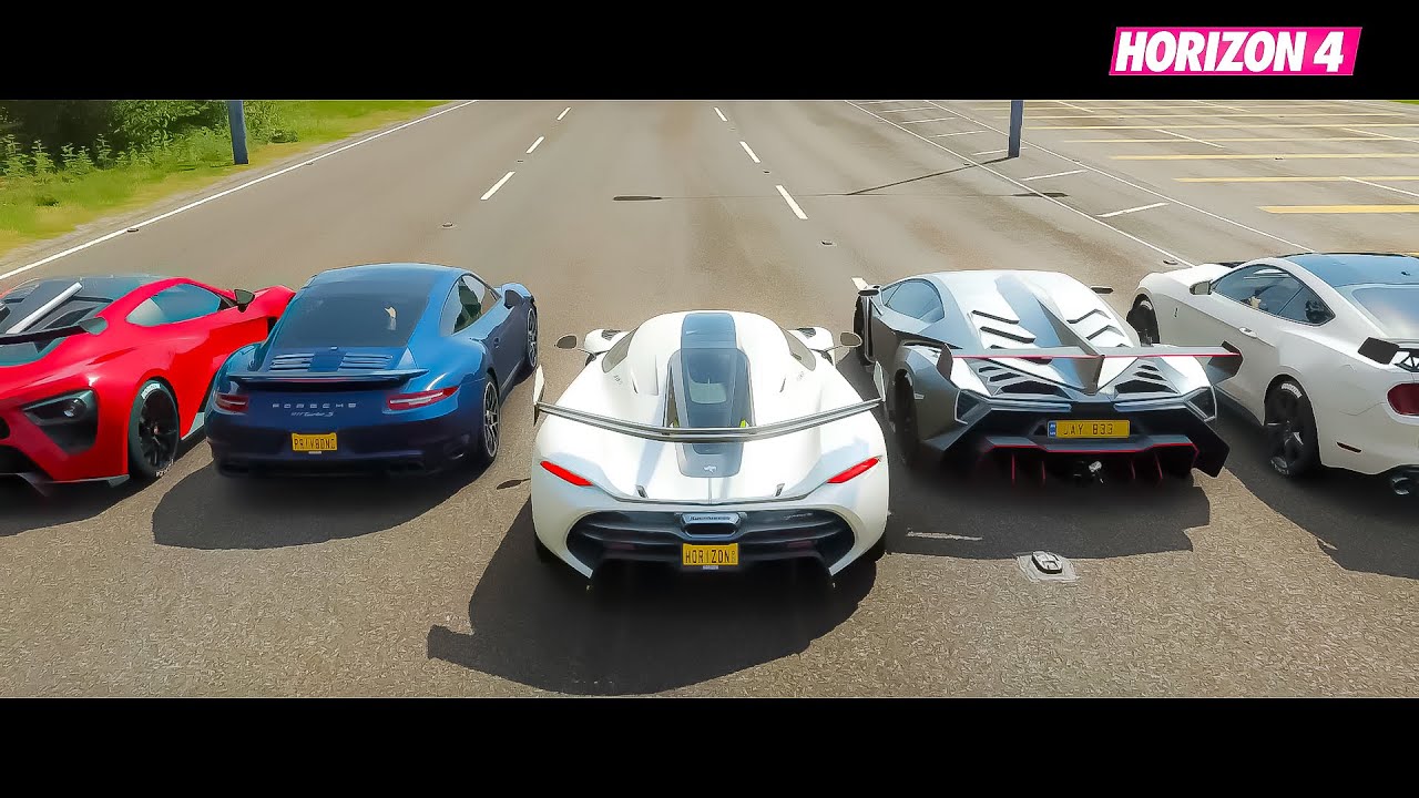 Forza Horizon 4 - Top 19 Fastest Hypercars & Supercars Drag Race
