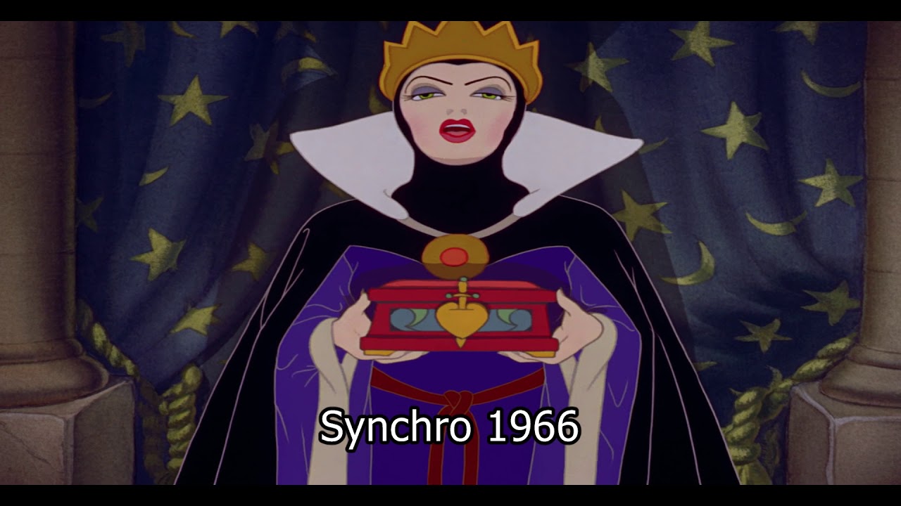 Schneewitchen Synchrovergleich mit allen 3 Synchros (1938, 1966, 1994)