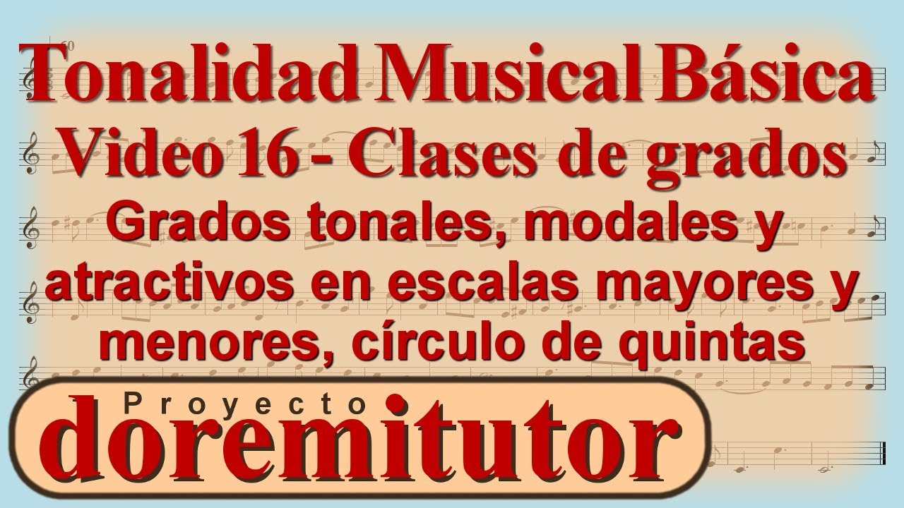 Tutorial de Sonido en la Música 16 | Grados Tonales, Modales y Atractivos | Escala Menor | Teoría