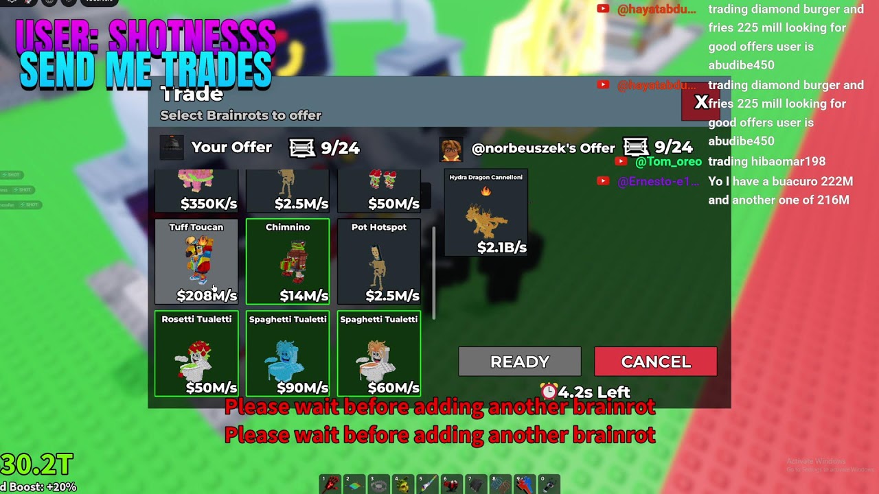 TRADING WITH VIEWERS IN SAB