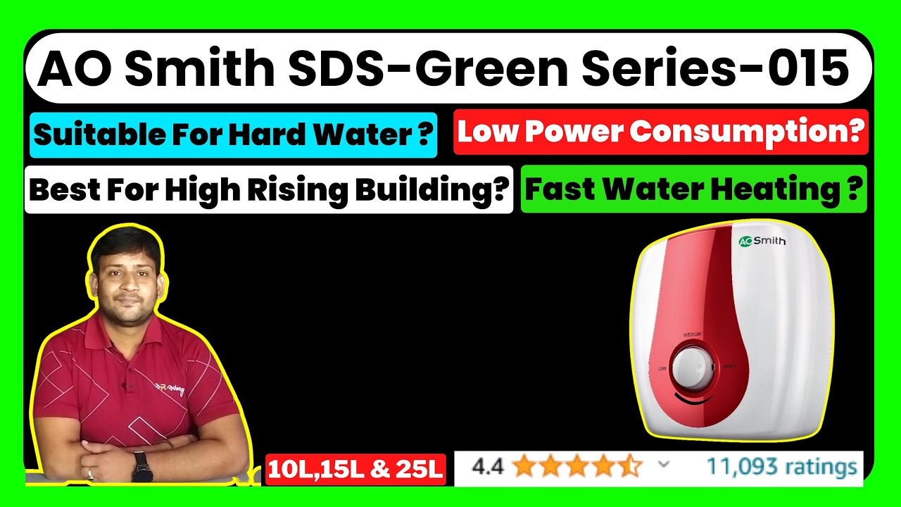 AO Smith SDS-Green Series-015 Review  🇮🇳  AO Smith Series 015 Geyser ⚡️Best Geyser In 2023 #aosmith