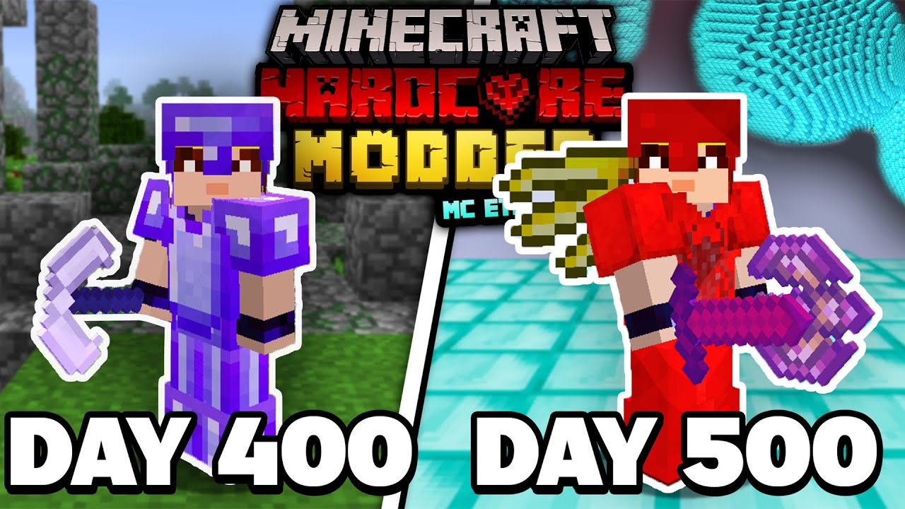I Survived 500 Days in MODDED HARDCORE Minecraft. Here's what Happened...