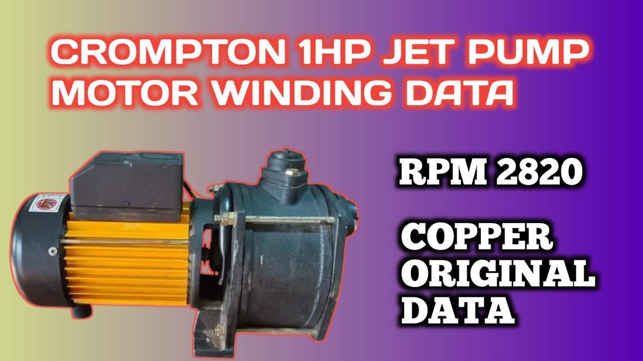 1 hp crompton motor winding data / 1 hp crompton jet pump winding data