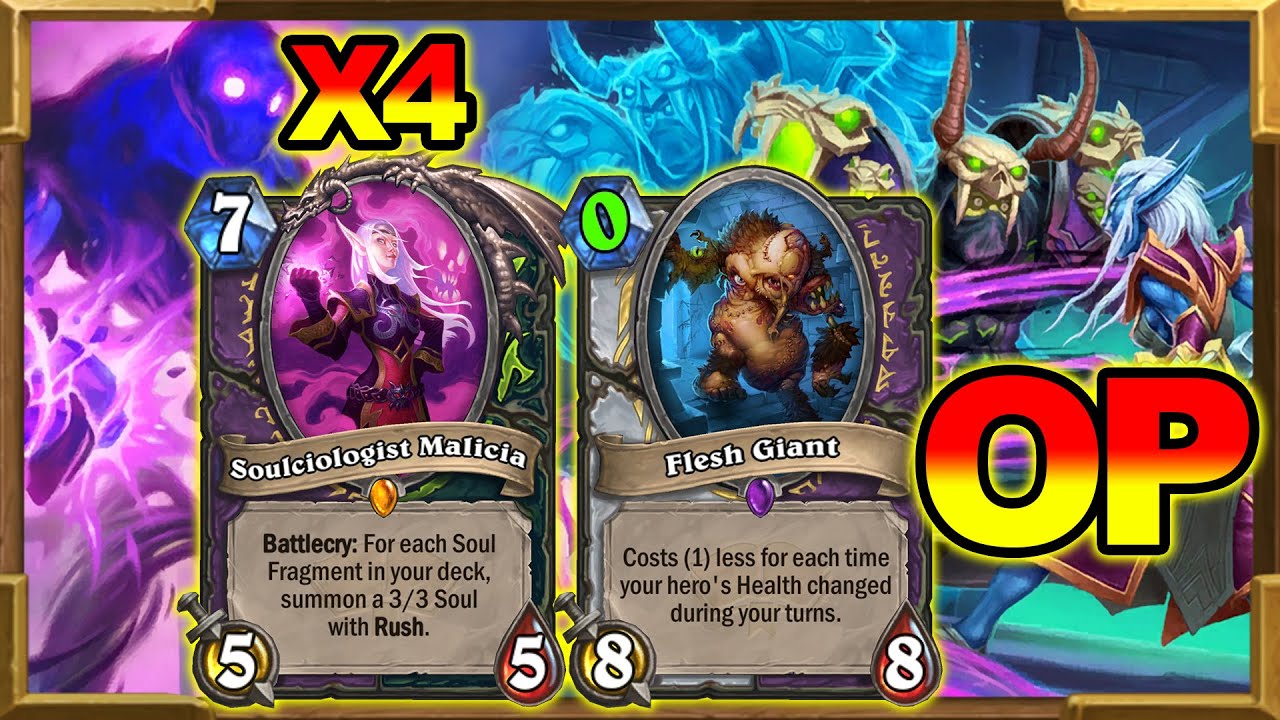 0 Mana 8/8 Sleeper OP! X4 Soulciologist Malicia Warlock | Scholomance Academy New Deck | Hearthstone