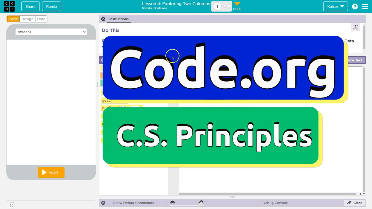 Code.org Lesson 4 Exploring Two Columns Data Tutorial | Unit 9 Data C.S. Principles