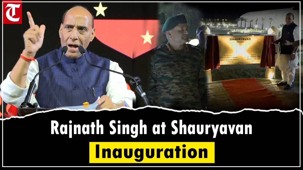 Rajnath Singh inaugurates Shauryavan, signs Visitor Book, witnesses Light & Sound Show