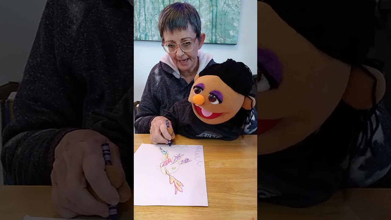 Learning to print by decorating Zeezu's drawing