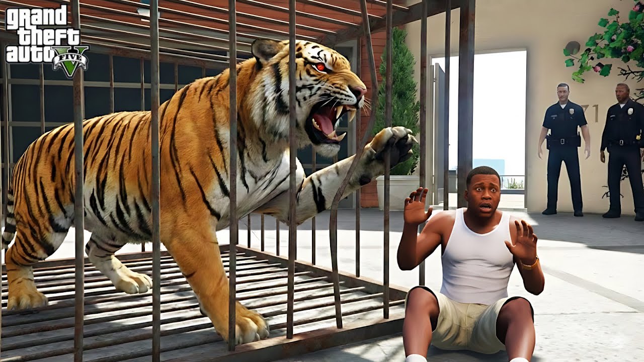 Franklin Tries To Catch The Deadliest Tiger Of Los Santos In GTA 5 ! (GTA 5 Mods)