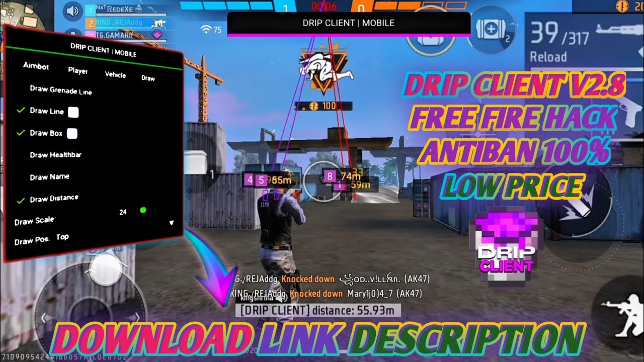 Drip Client Free Fire New Update || Dripclient || key generator || drip client key || Free Fire Hack