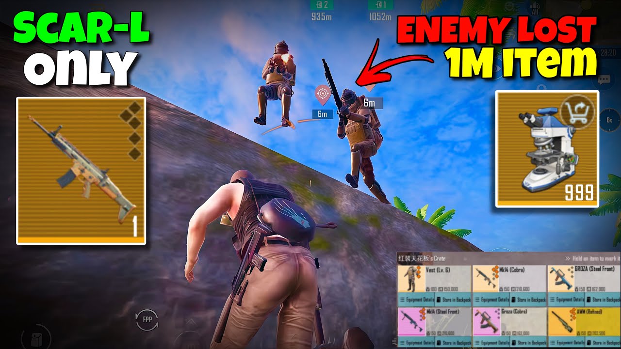 Play With Yellow Scar-L And Defeat Mk14 Easily 😱 - No Armor ❌ Solo vs Squad | Pubg Metro Royale