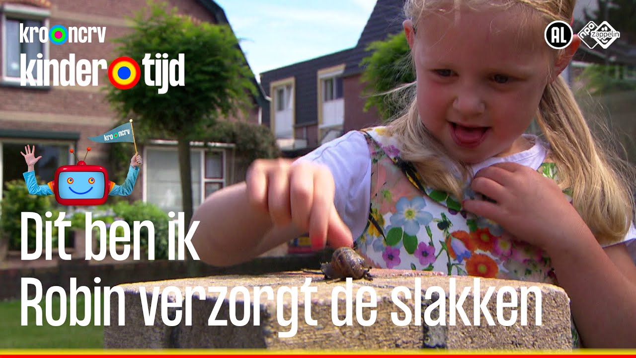Robin verzorgt de slakken (Kindertijd KRO-NCRV)