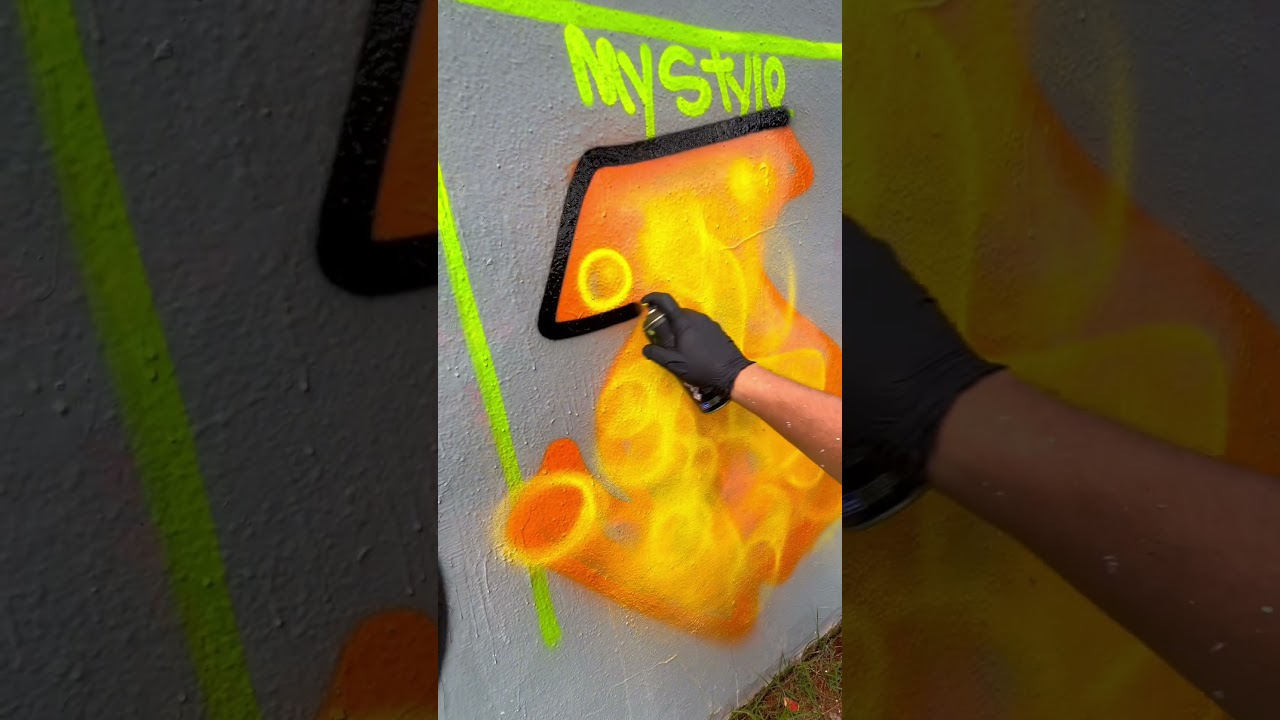 Letra O no graffiti #colors #spraypaint