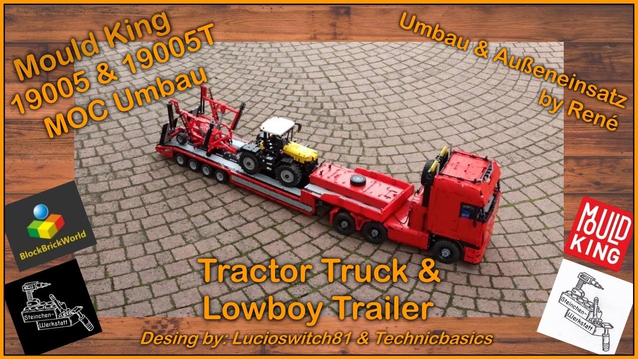 Tractor Truck und Lowboy Trailer werden umgebaut auf den MOC