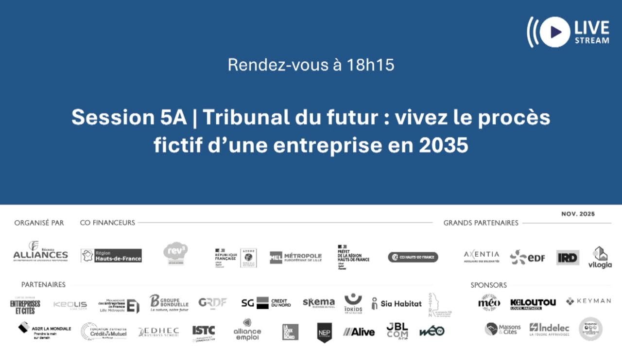 2A | RESPONSABILITÉ TERRITORIALE DES ENTREPRISES : SESSIONS PLENIERE 15H45-17H15