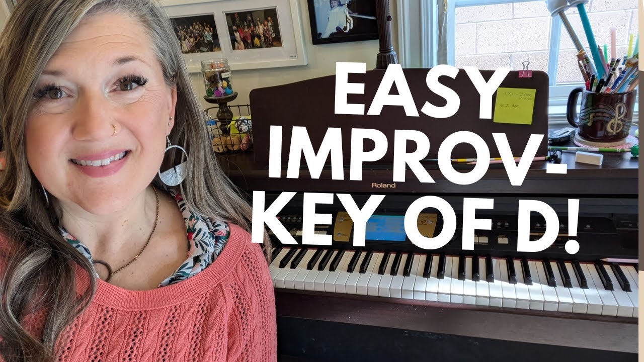 Piano Improv. Like a Pro- Key of D- Complete Beginner!