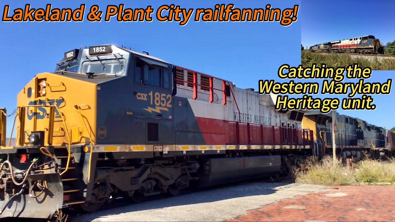 Catching the Western Maryland heritage unit on M453 at Lakeland FL. L729, M453, M604, L772, AMTK 41!