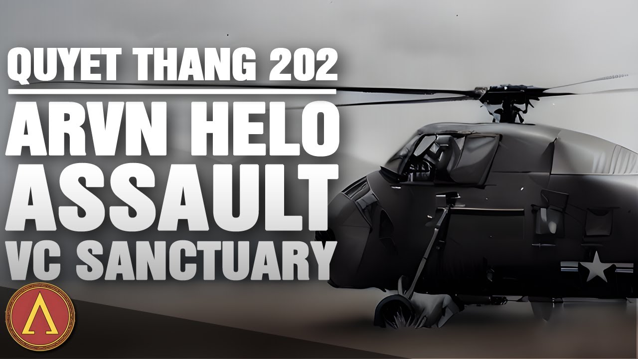 Vietnam War 1964 : Operation Quyet Thang 202 : ARVN helicopter assault VC sanctuary