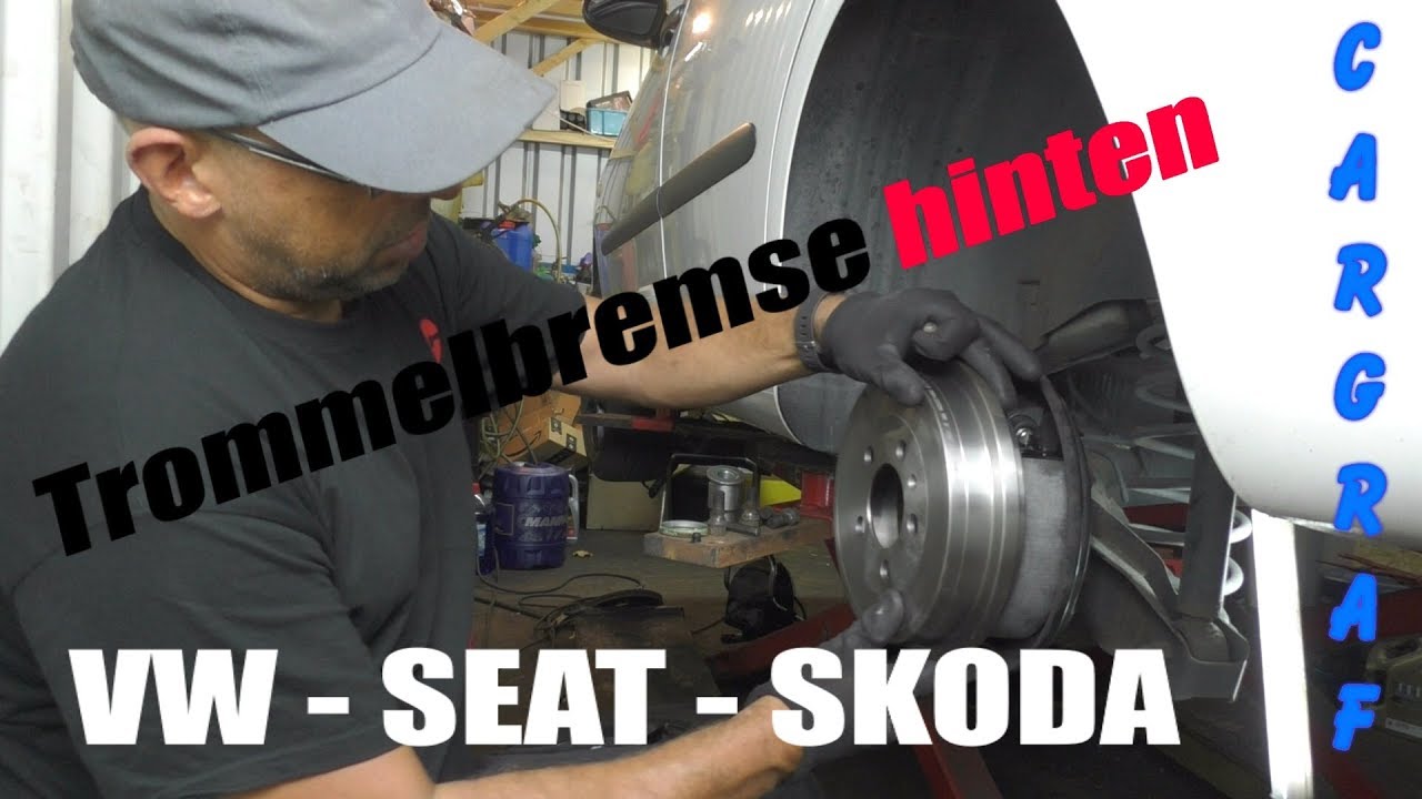 Bremsbacken hinten tauschen - Trommelbremse - VW Gruppe