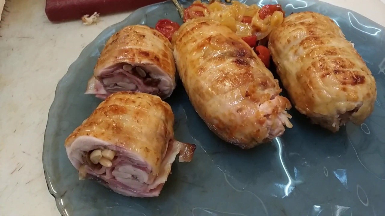 muslos rellenos al horno