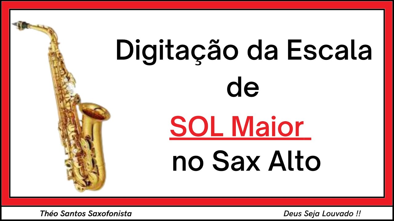 Escala de SOL Maior no Sax Alto | G Major Scale Fingerings on Alto Sax